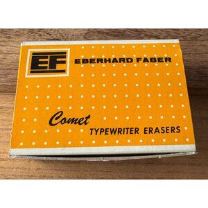 Eberhard Faber Comet Typewriter Erasers 1087 Grey W/ Brush NOS Vintage Box Of 12